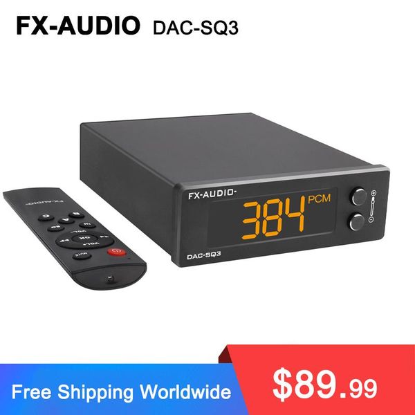 Amplificateurs Fxaudio Dacsq3 Mini USB Dac Es9038q2m Xmos Xu208 Lm49720a Pcm 32bit/384khz Dsd256 décodeur Audio Hifi