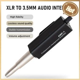Amplificadores Auriculares Amplificador Converter XLR a interfaz de audio de 3.5 mm Mini auricular portátil Amplificador de aluminio utilizado en el rendimiento del escenario