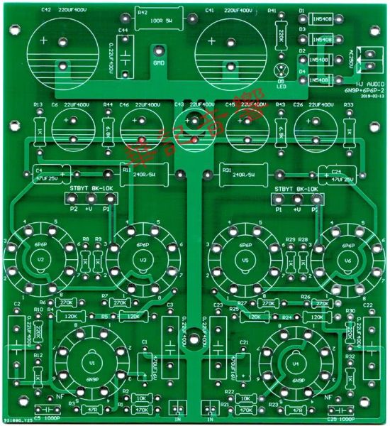 Amplificateurs Huaji Audio ST6P6p Tube tube amplificateur Amplificateur d'alimentation 2 * 12W Pushpull Machine PCB Circuit Circuit
