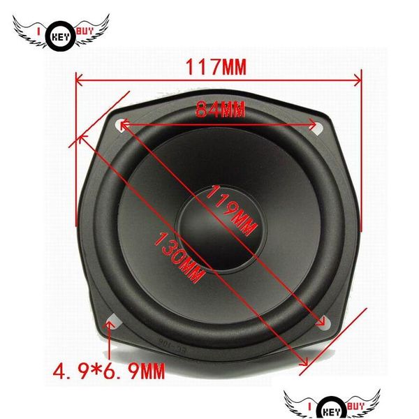 Amplificadores I Key Compre de alta calidad de 4,5 pulgadas impermeable al altavoz de bajo 8 ohmios 117 mm RMS 30W Altavoces de rango medio de rango de entrega de entrega móviles M DHXBA