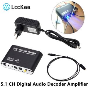 Versterkers Lcckaa 5.1 Ch Audio Decoder Spdif Coaxiaal naar Rca Dts Ac3 Optische Digitale Versterker Analoge Converte Versterker Hd Audio voor Tv