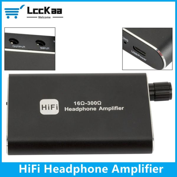 Amplificateurs LCCKAA Amplificateur de casque HIFI Portable Amplificateur de casque Amplificateur audio Récepteur Headpone 2 étape Interrupteur Améliorer la fonction