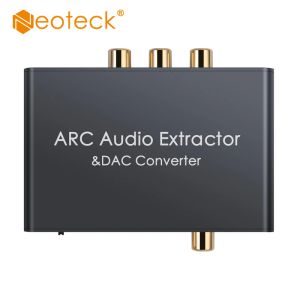 Versterkers Neoteck Audio Return Channel Arc Converter Dac Audio Adapter Hdmicompatibel Optische Spdif Coaxiaal naar Rca 3,5 mm Jack Stereo