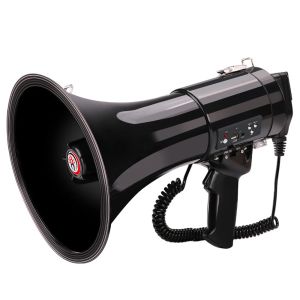 Versterkers draagbaar 50W megaphone handheld topkwaliteit openbare beveiligingswacht tf usb luidspreker reisgids spraak Leer stemversterker