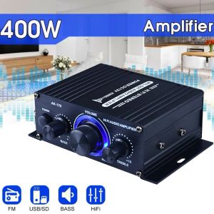 Amplificateurs Power Amplifier Pro Wireless Bluetooth compatible HiFi Audio Power Amplificateur 200W + 200W 2ch avec entrée RCA