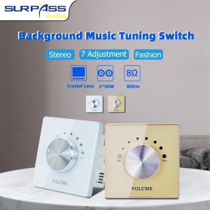 Versterkers Power versterker Volume Tuning Switch Controller Wall Panel Audio Switch Converter Tone Board 7 Grade Control Knob voor Home Music