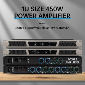 Amplificateurs Professional 1U Amplificateur Amplificateur Home Theatre Subwoofer DJ Stage Conference Room Karaoke 2/4 Channels 450W Power HiFi 5.1