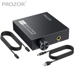 Versterkers Prozor 192 kHz Hifi Dac Spdif naar 3,5 mm digitaal naar analoog audio-omzetter Optische Toslink-audioadapter Ingebouwde audioversterker Chipest