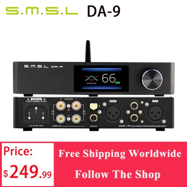 Amplificateurs SMSL DA9 Amplificateur de puissance de haute qualité Bluetooth 5.0 AMP APT X Prise en charge DA9 avec télécommande SU9 SH9