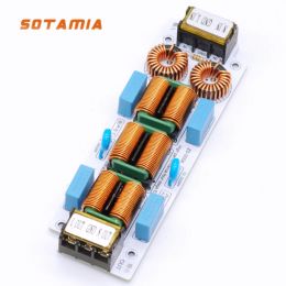 Amplificadores Sotamia EMI Interferencias electromagnéticas Supresor de filtro AC220V 6A 10A ultraathin amplificadores de audio EMC de fuente de alimentación de cuatro etapas