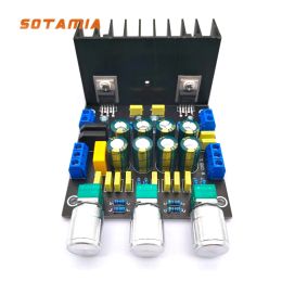 Versterkers Sotamia LM1875 Power Amplifier Audiobord 2.0 TwoChannel Subwoofer -versterker Module 2x20W met drievoudige bas -toon instelbaar