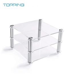 Amplificateurs Topping Rack en acrylique pour D30 Deccoder A30 HIFI Amplificateur Rack Amplement Transparent Équipement Twocoury Rack Topping Special Earth