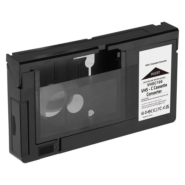 Amplificateurs Adaptateur de cassette VHS C pour caméscopes SVHS RCA motorisé VHS non 8 mm Minidv Hi8 noir 231018