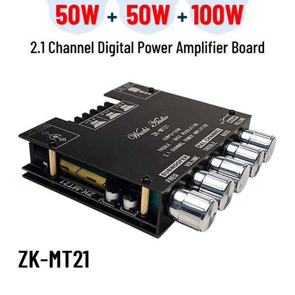 Amplificateurs ZKMT21 Bluetooth 5.0 Power Amplifier Board Subwoofer Digital Power Amplificateur Audio STÉRÉO AMP AMP POUR HOME THEATER