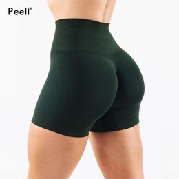 Amplifiez les shorts de contour Femmes Scrunch Butt Shorts sans couture High Taist Gym Shorts Athletic Booty Workout Yoga Courtelles Vêtements Women 240411