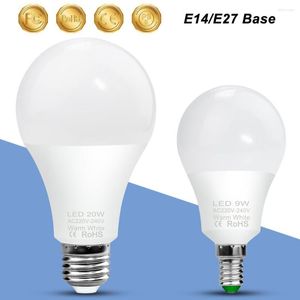 Ampoule LED -lamp E27 Licht E14 Lamp Spotlight 240V Kroonluchter 3W 6W 9W 12W 15W 18W 20W Candel Home Power Bollen