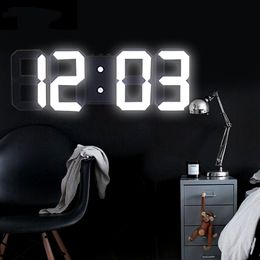 AMPRO GROTE LED Digitale Wall Celsius Night Light Display Tafel Desktop Klok alarm uit de woonkamer