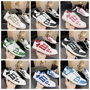 Amri Skel Top Hi baskets Bandana Spring Sneaker AMIRLL Men Femmes Chaussures décontractées Designer Low Shoe En cuir os Applique Upper Eva Fotbed Sport 35-45