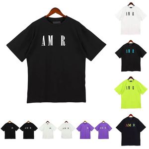 Amrs Mode Hommes T-shirts Été Femmes Designers T-shirts T-shirts en vrac Marques Tops Chemise décontractée Vêtements Shorts Vêtements à manches