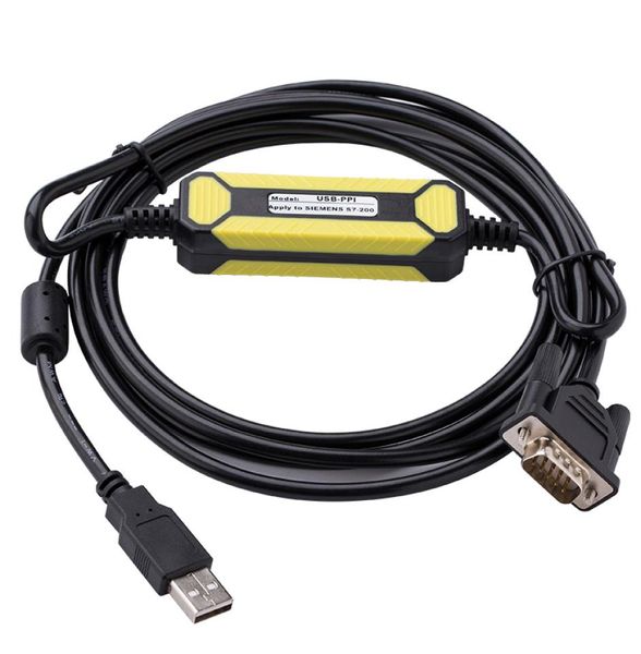 Amsamotion Cable de versión mejorada USBPPI Cable de programación de PLC Siemens S7200 adecuado Cable de comunicación USBPPI Línea de descarga 2294406