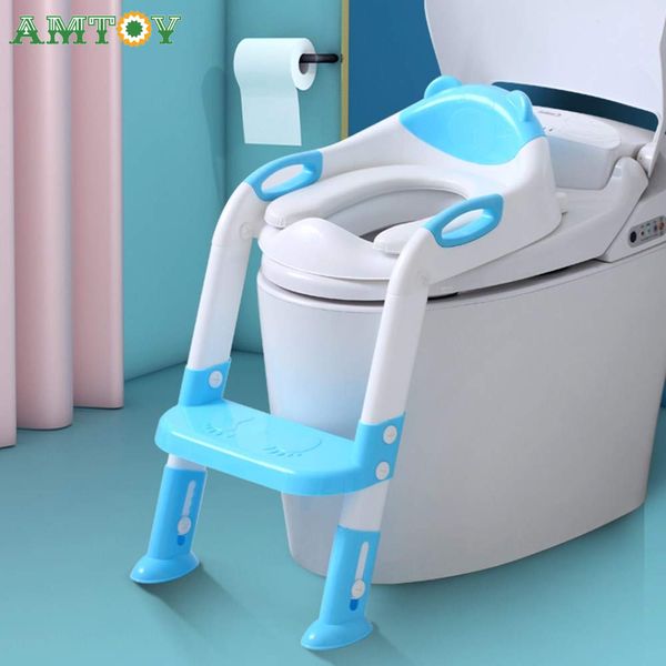 AMTOY Baby Potty Training Seat Pot pour enfants avec échelle réglable Siège de toilette pour bébé Siège de toilette Siège pliant 201117