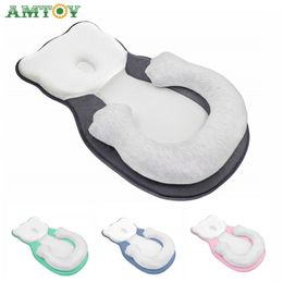 Amtoy voor 0-6m Born Infant Support Born Lounger Kussen Leuke Beer Comfort Geboren Baby Nest Draagbare Snuggle Bed Matras 211025