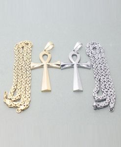 Amulette pendentif symbole de vie colliers bijoux cadeaux chaînes en acier inoxydable Ankh collier dieu Ankh pendentif collier 1620079
