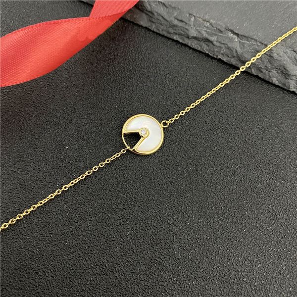 Amulette de bracelet Bracelets de luxe Bijoux de mode Femme 18K Rise Gold Silver Agate Shell Diamond Bracelet Femmes Jewellry Party Christmas Gift Wholesale