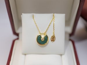 Colliers vert amulette bijoux en diamant pour femmes accessoires de fête