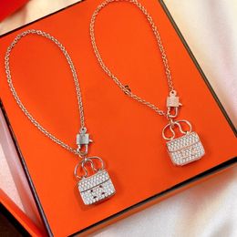 Amuletos Pulsera para mujer de diseño pareja para hombre plata 925 T0P Materiales Avanzados reproducciones oficiales estilo clásico diamante regalo para novia 005 A