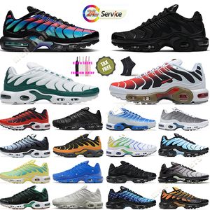 TN Plus Sneakers Men Mujeres TN Tn Running Designer TNS Neon Verde Triple S Black White Wolf Gris Orange Hyper Blue Unc France Unity Jogging Entrenadores 36-46