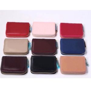 Amylulubb Designer Wallets Patent Leather Short Wallet Fashion Dicky0750 Lady Hoge kwaliteit Shinny Card Holder Coin Purse Women CLA329O