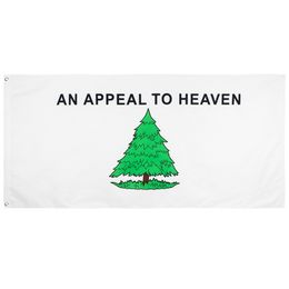 Un atractivo para el cielo Flag Direct Factory al por mayor 3x5fts 90x150cm 100% Polyest Pine Tree Banner USA para la decoración colgante