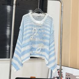 Anagram damessweaters 24ss Koreaanse mode lantaarnmouwen Zacht mohair O-hals trui Dames herfst en lente trui lang gebreide top lang 572