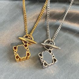 Collar colgante para mujer de anagrama Joya de diseñador de oro collares de collar de collar de collar
