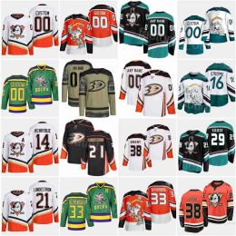 Canards de hockey d'Anaheim 33 Jakob Silfverberg Jersey 39 Sam Carrick 29 Dmitry Kulikov 16 Ryan Strome 21 Isac Lundestrom 14 Adam Henrique 34 Jami 98