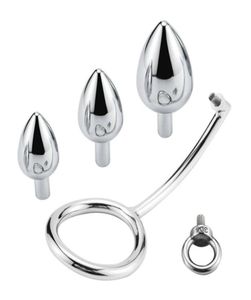 Crochet anal plug anal Set 5pcs dans un crochets en acier inoxydable en métal retardent les doubles utilisations Expansion Masturbation Lock Ring216U6213914