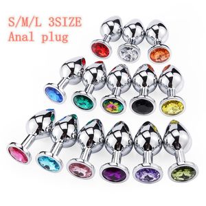 Anale plug sexy Speelgoed Kont voor volwassenen analnach buis Metalen MasturbatorAnale Vibrators S/M/L Diamond butt Shop