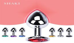 Anale Plug Roestvrij Gladde Stalen Butt Plug Staart Kristal Sieraden Trainer Voor Vrouwen Man Anale Dildo SHAKI Volwassenen Sex