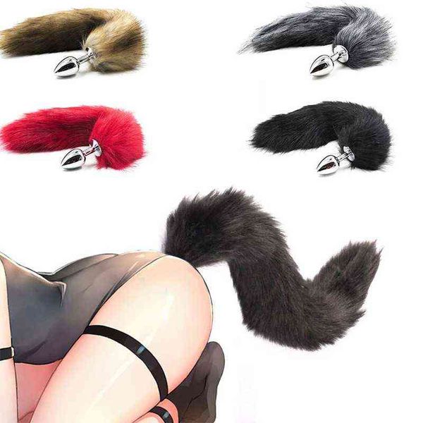 Anal Plug Tail Fox Tail Plug Sex Toys Pour Femmes Métal Produits En Acier Inoxydable pour adultes Gode Sex Shop Jouets Pour Adults18 Butt Plug Tail Y220427