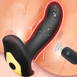 Anal Plug Vibrador Masaje de próstata para hombres Mujeres Butt Dildo Control remoto 10 Speed Stimulator Masturbadores masculinos juguetes sexy