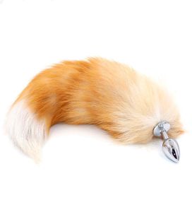 Plug anal avec gros réel cristal fox tails en métal Plug couple couple sexe toys érotique cosplay tail 3 taille pour choix drop 6495554