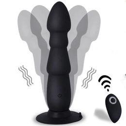 Plug anal vibrateur pour hommes, massage de position rotative, avec stimulateur vaginal, masturbateurs, contrôle à distance, bunda nus brinquedos, articles de beauté