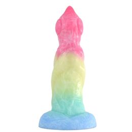 Plug anal avec ventouse pour femme Tête pointue Silicon Penis Fantasy Sex Toy