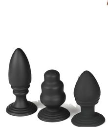 Sexe Anal Trois types de modèles différents à choisir, plug anal en silicone, plug anal, boule anale, anneau pénien, plug anal en silicone5646163