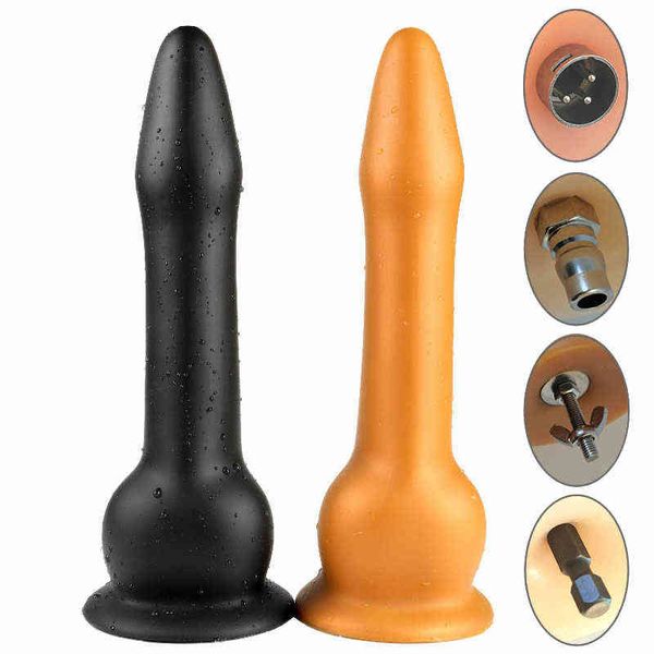 NXY Anal sex toys Épais Sex Machine Attachment Senior Doux Liquide Silicone Gode Accessoires Ventouse Anal Plug Love Machine Jouets Pour Adulte M17 1123