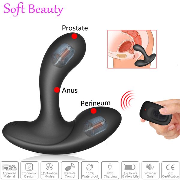 Jouets sexy anaux sans fil à distance vibrant masseur de Prostate mâle Silicone homme godemichet Anal stimuler SM Gay retarder l'éjaculation