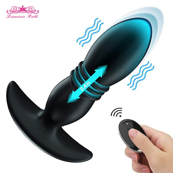 Jouets anaux 12 vitesses vibrateur sans fil sexe pour hommes stimulateur clitoridien prise unisexe masseur de prostate 230307