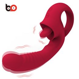 Anale speelgoed 20 modus krachtige clitorale tong lik dildo vibrator voor vrouwen likken sukkel clitoris stimulator seks volwassenen 18 230113