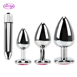 Anale speelgoed 2842 mm metalen plug vibrators voor vrouwen clitorale vaginale mannen kontdilatator dildo vrouwelijke masturbator sex speelgoed volwassen erotische winkel 221130